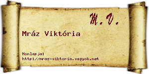 Mráz Viktória névjegykártya