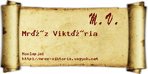 Mráz Viktória névjegykártya